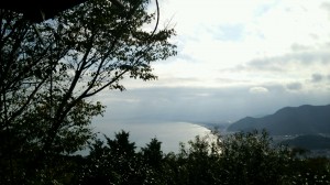 熊野古道：松本峠展望台から望む熊野灘